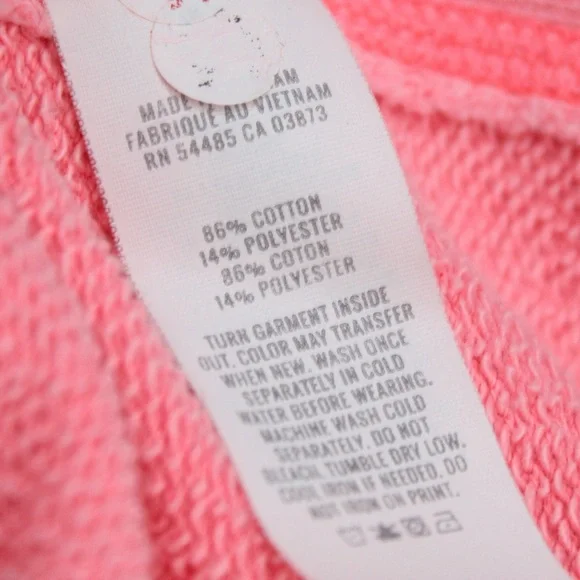 Aerie Tropadel Pink Vacay Every Day V-Neck Pullover Oversized Sweatshirt sz XXS - Picture 5 of 9